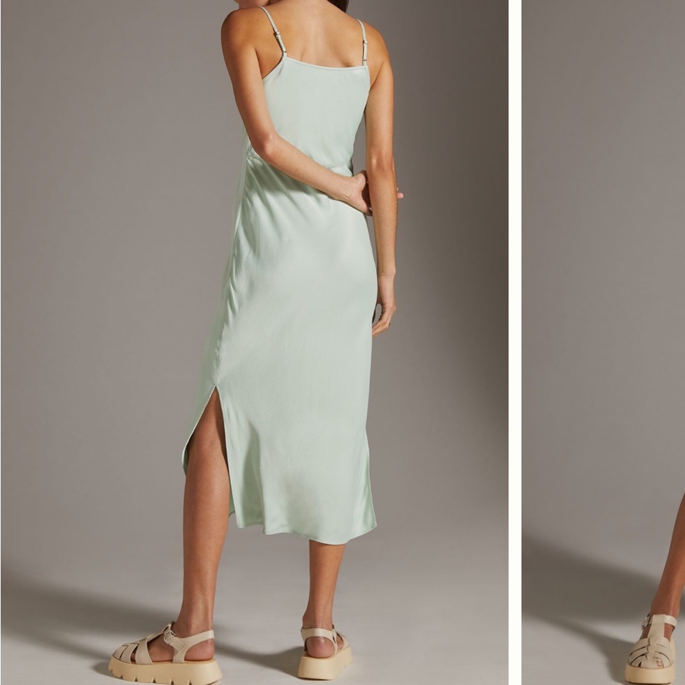 Anthropologie Elyse Slip Dress Mint - Picture 4 of 8